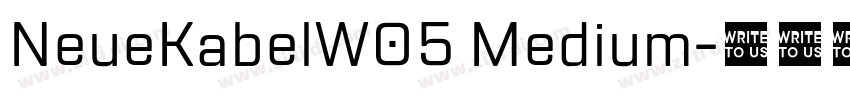 NeueKabelW05 Medium字体转换
